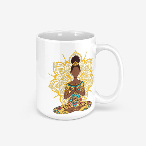 Afro Puff Meditation Classic Glossy Mug