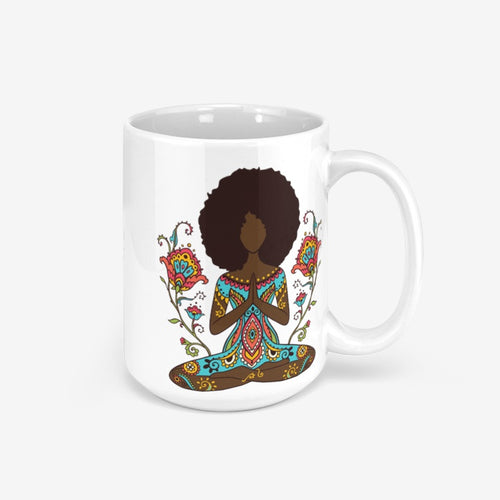 Afro Girl Meditation Mug